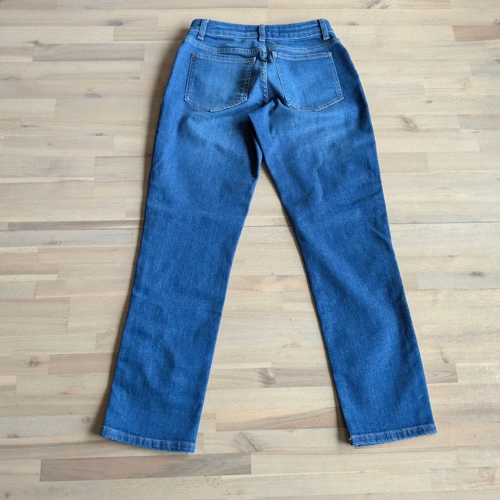 Boden The Cavendish Girlfriend Denim Jeans / Floral Embroidery NWOT Size 2 P‎